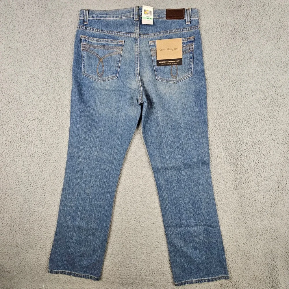 Calvin Klein Jeans Bootcut Womens Size 8 Light Wash Stretch Denim Y2K 90S Retro - Picture 3 of 9